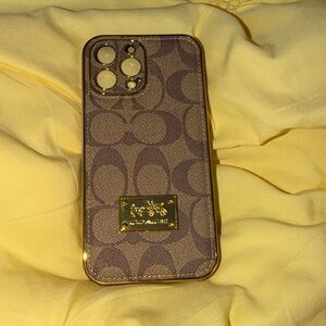 Coach brown and tan iPhone 13 Pro Max Phone Case!!